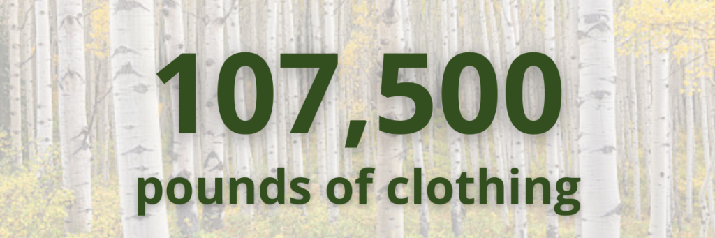 107,500 pounds of clothing