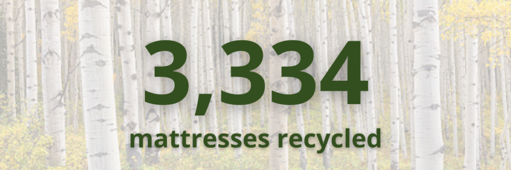 3,334 mattresses recycled